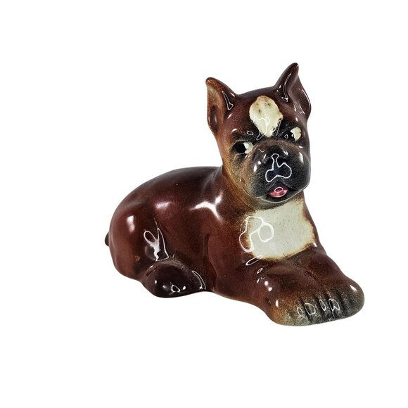 Vintage Goebel West Germany Boxer Puppy Dog Figurine Lying Down CH567 - Picture 8 of 10